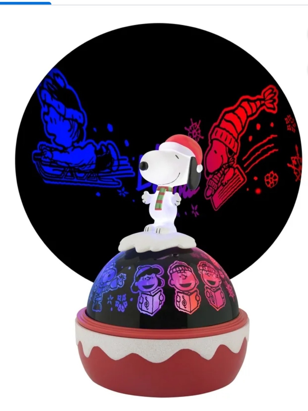 Peanuts Snoopy LED ShadowLights Rotating Holiday Scene Christmas Projector Light